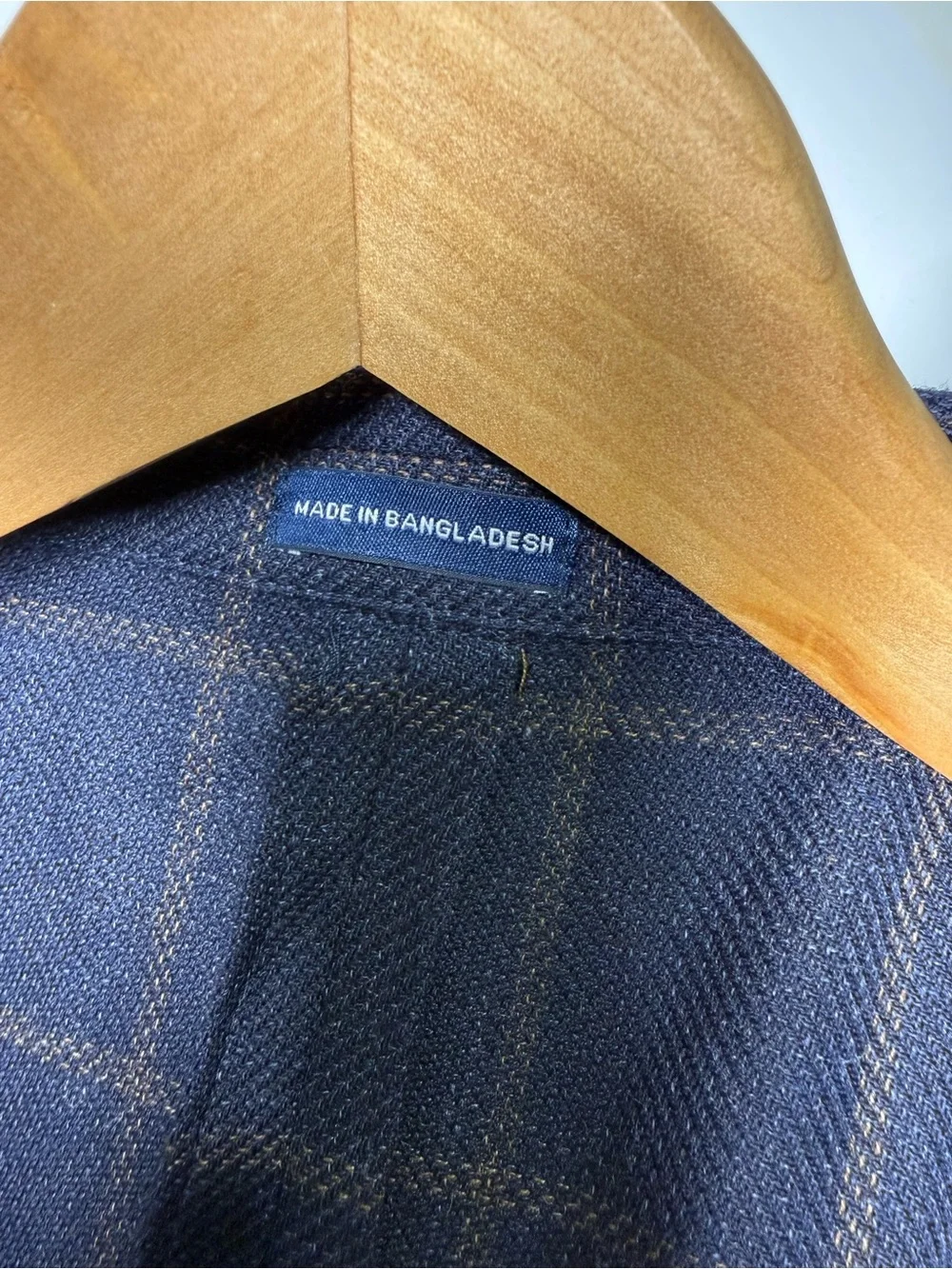 Stanford Men’s Blazer 58L Bat Fit Big Tall Plaid Navy Window Wrinkle RecoveryNWT